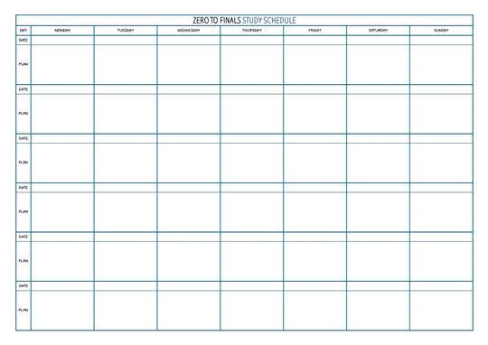 Tracking and Scheduling Posters – Zero to Finals Shop